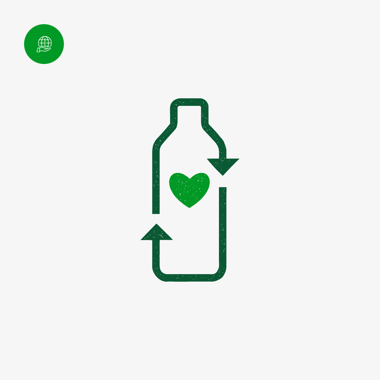 icon heart within bottle cycle